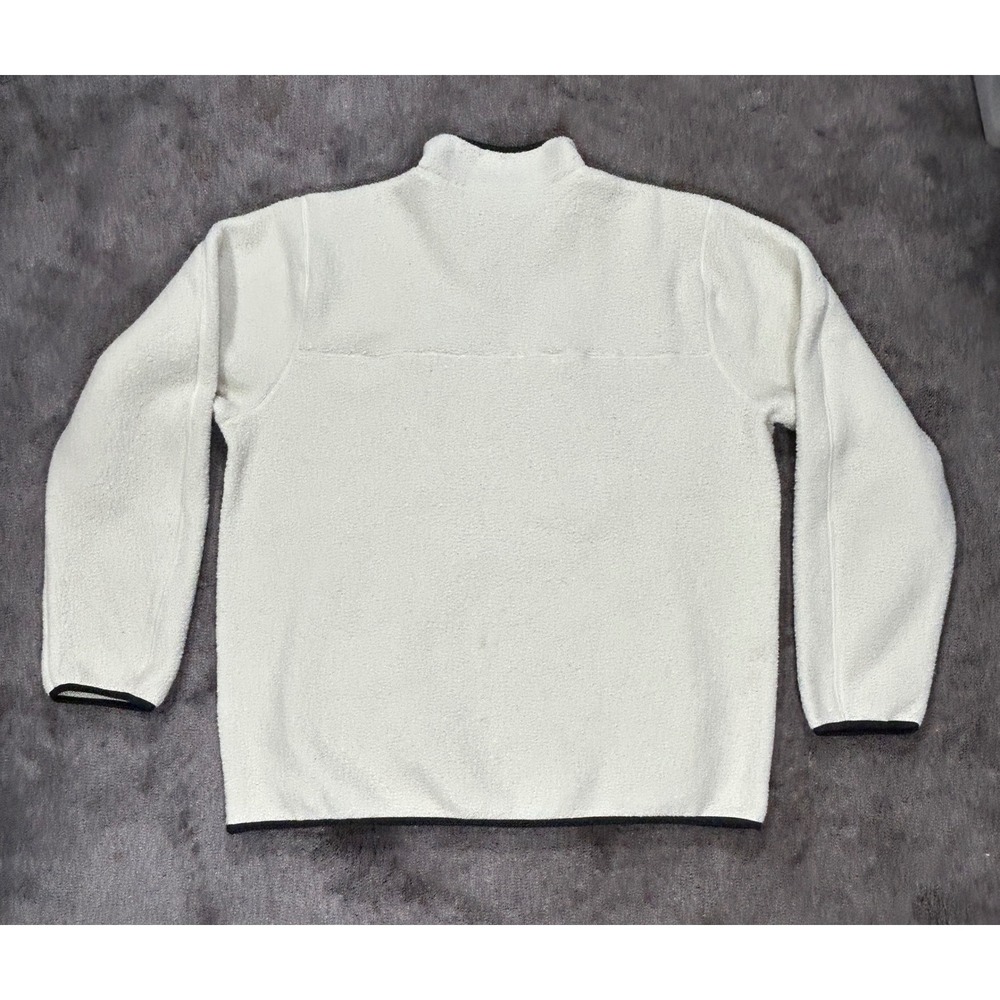 Mountain Hardwear Fleece Pullover Mens XL White Solid Half Zip Sherpa Jacket - Picture 7 of 13